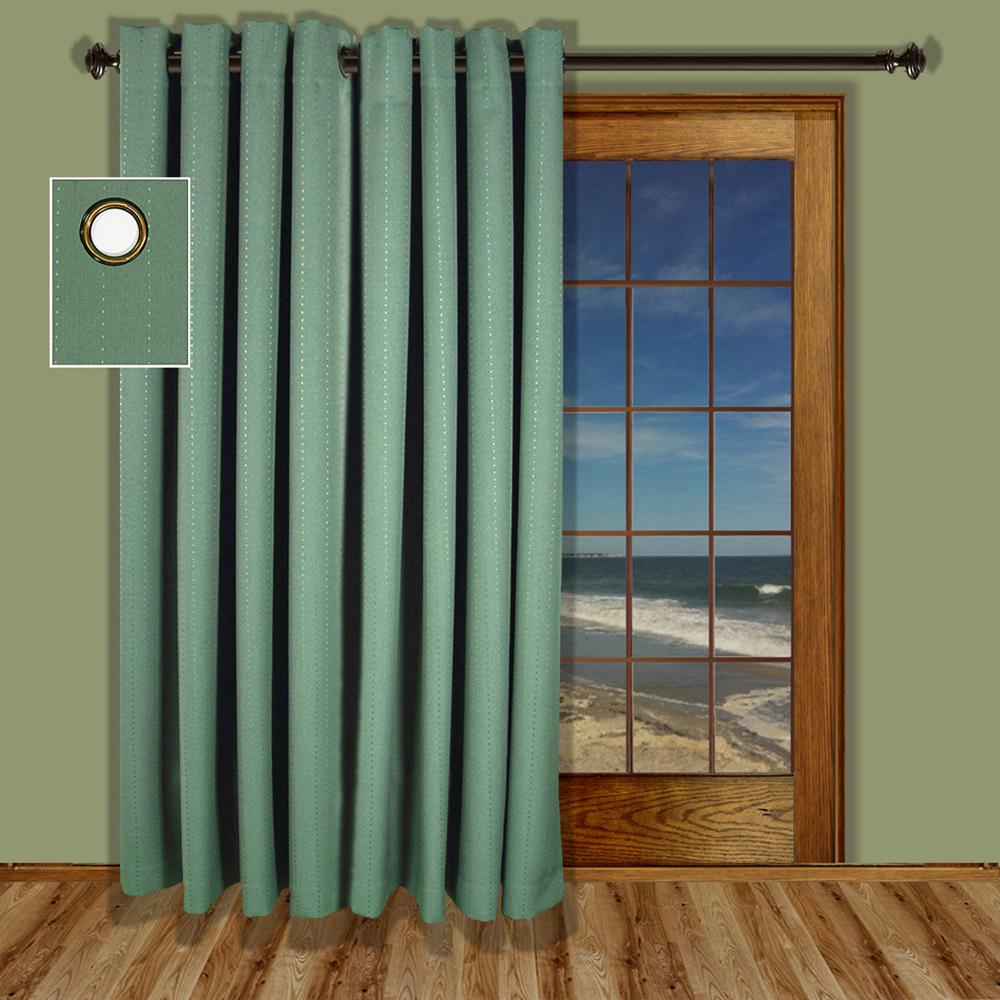 Ricardo Trading Blackout Grand Pointe Grommet Patio Panel Woven With Ricardo Trading Blackout Grand Pointe Grommet Patio Panel Woven With Yarns In Green 01125 79 484 25 The Home Depot