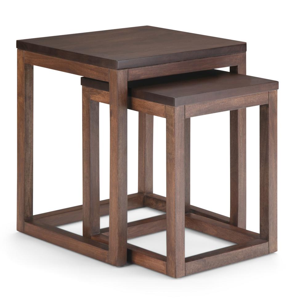 Simpli Home Landon 21 In Wide Modern Rustic 2 Piece Nesting Table Two Tone Brown Axclad 06 The Depot - Two Tone Rustic End Tables Simpli Home Landon 21 In Wide Modern Rustic 2 Piece Nesting Table Two Tone Brown Axclad 06 The Depot - Two Tone Rustic End Tables
