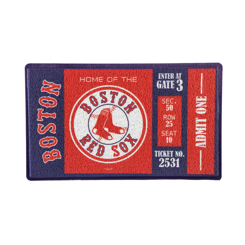 Team Sports America Boston Red Sox 30 In X 18 In Vinyl Indoor