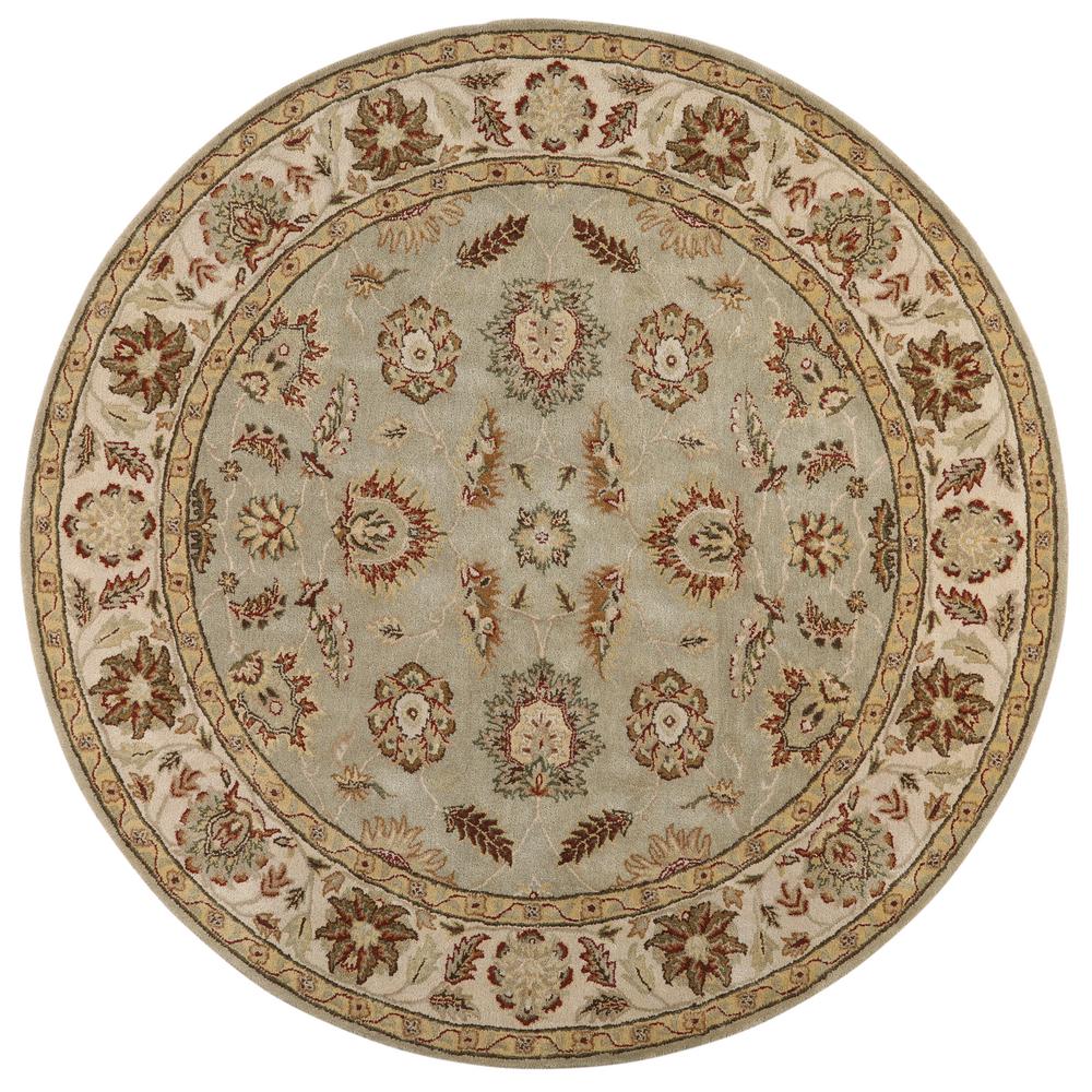 Home Decorators Collection Old London Green/Ivory 8 ft. x 8 ft. Round