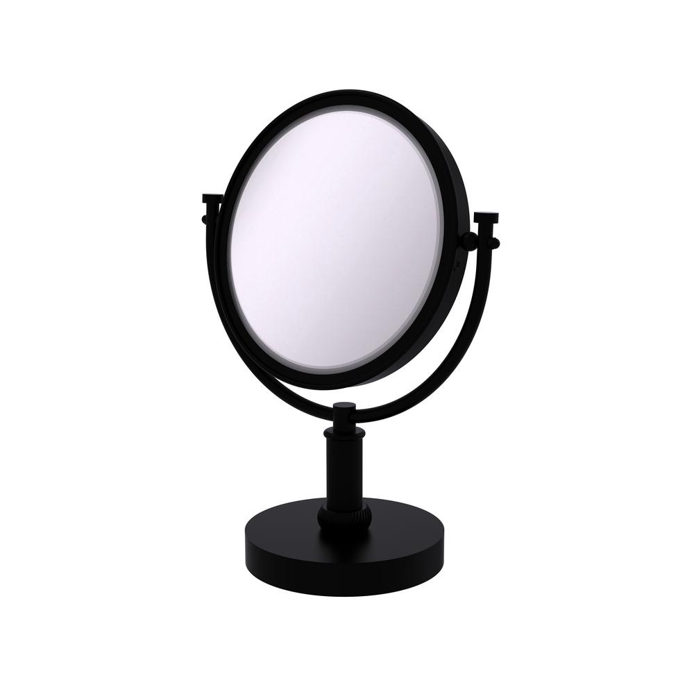 Allied Brass 8 In Vanity Top Make Up Mirror 2x Magnification Vanity Top Make Up Mirror 2x Magnification In Matte Black