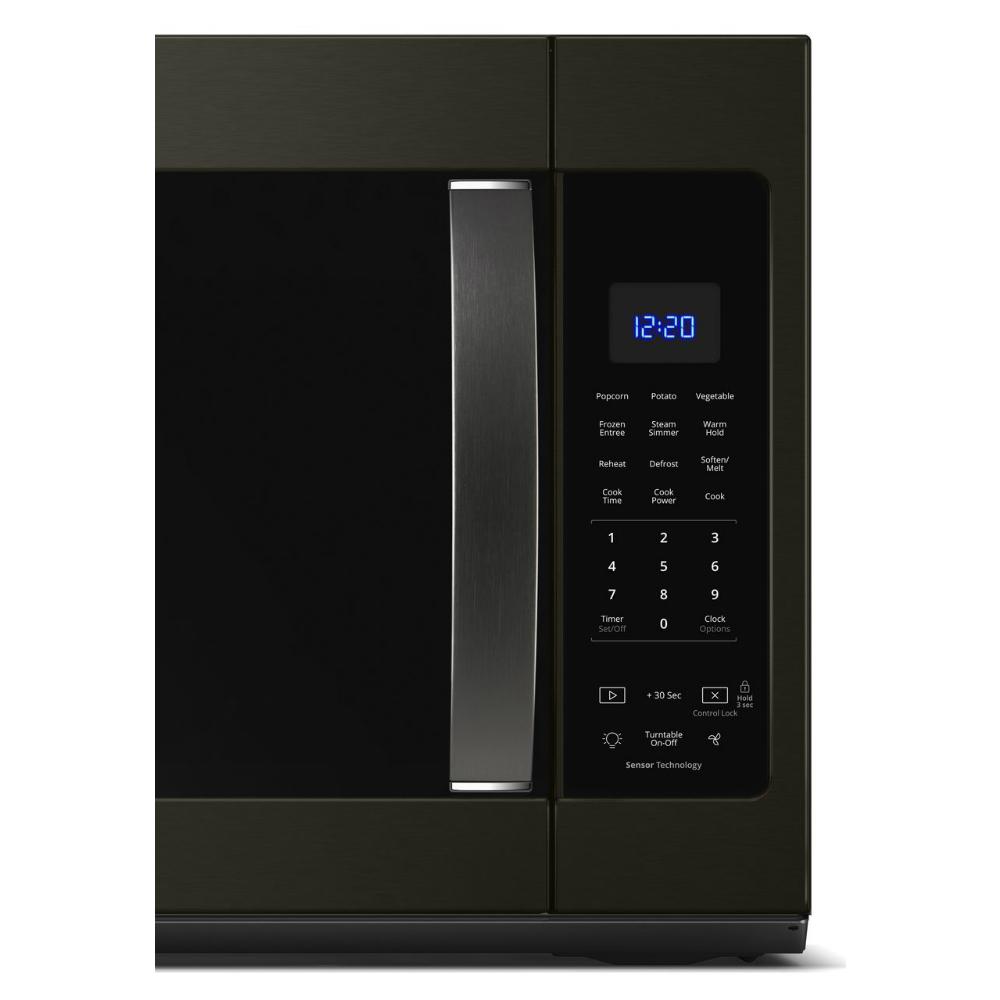 Whirlpool 1 9 Cu Ft Over The Range Microwave In Fingerprint 8 Whirlpool