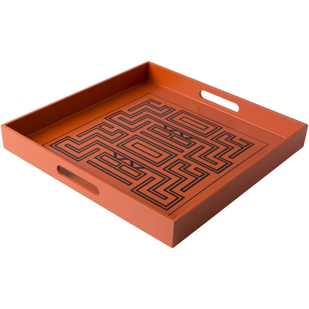 Burnt Orange Home Accents Decor The Depot Ark Burnt Orange 15 7 In Decorative Tray