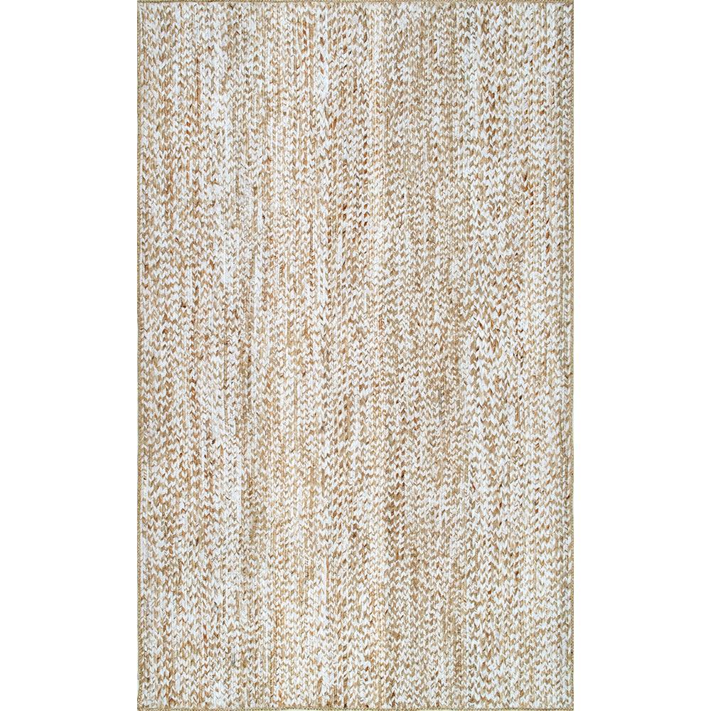 Nuloom Braided Leona Jute Off White 7 Ft 6 In X 9 Area Braided Leona Jute Off White 7 Ft 6 In X 9 Area Rug