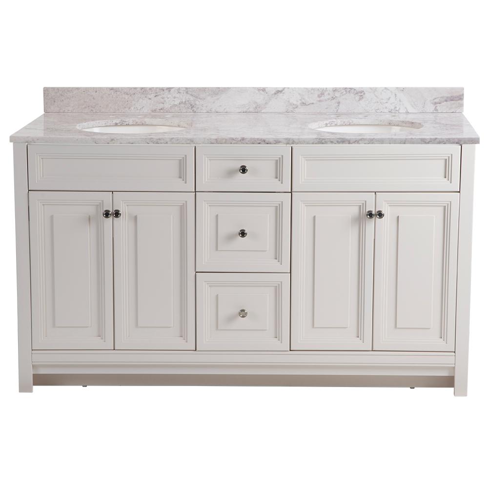 Home Decorators Collection Brinkhill 61 in. W x 22 in. D Vanity in ...