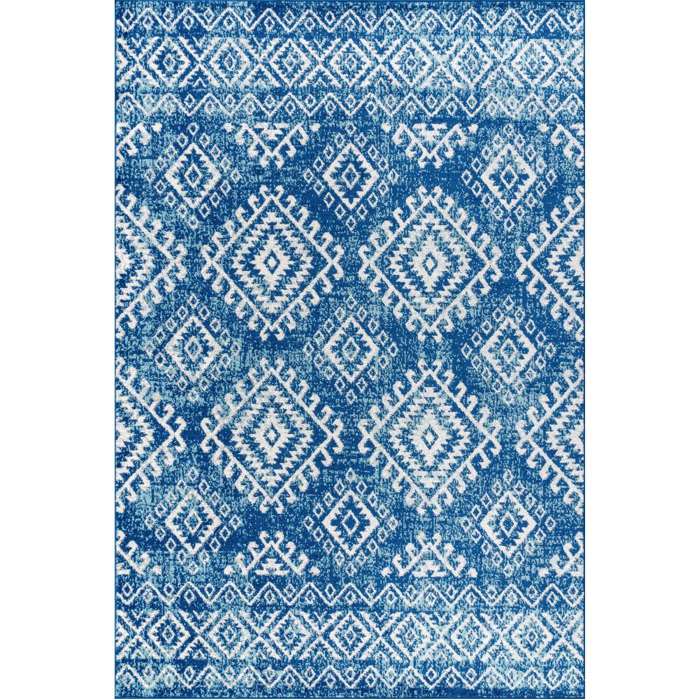 Jonathan Y Moroccan Hype Boho Vintage Tribal Blue White 5 Ft X 8 Area Rug