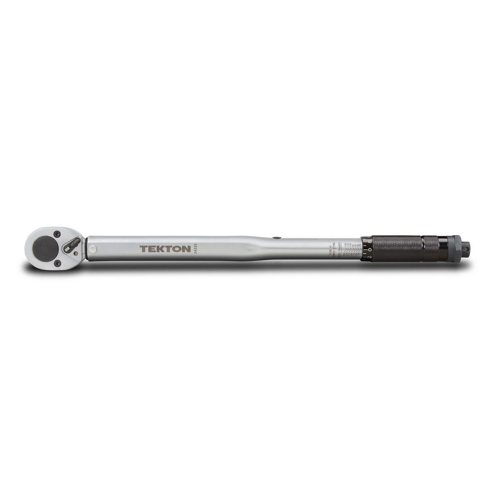 Tekton 24335 1//2-Inch Drive Click Torque Wrench 10-150 Ft.-Lb.//13.6-203.5 Nm