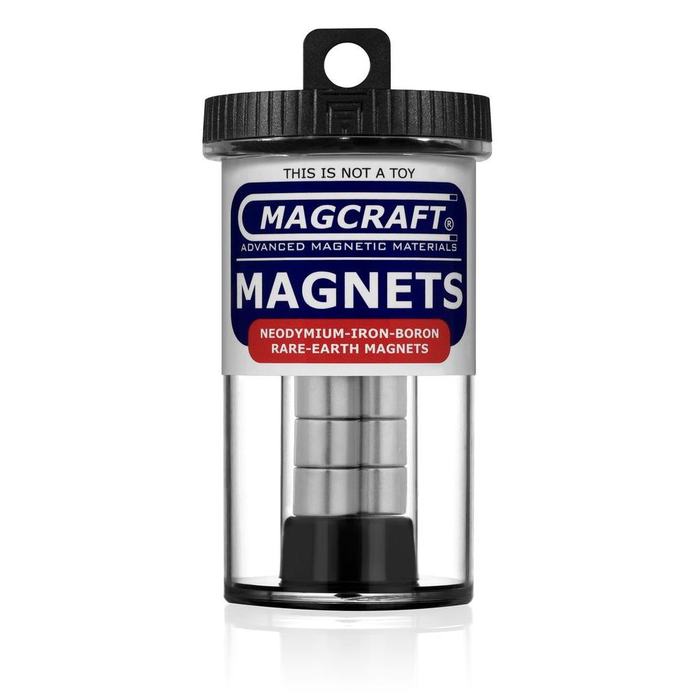 Magcraft Rare Earth 1/2 inch x 3/8 inch Disc Magnet (6-Pack) by Magcraft