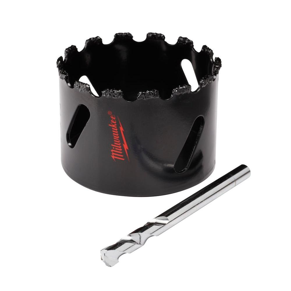 Milwaukee 21/2 in. Carbide Grit Hole Saw with Pilot Bit49560456 The Home Depot