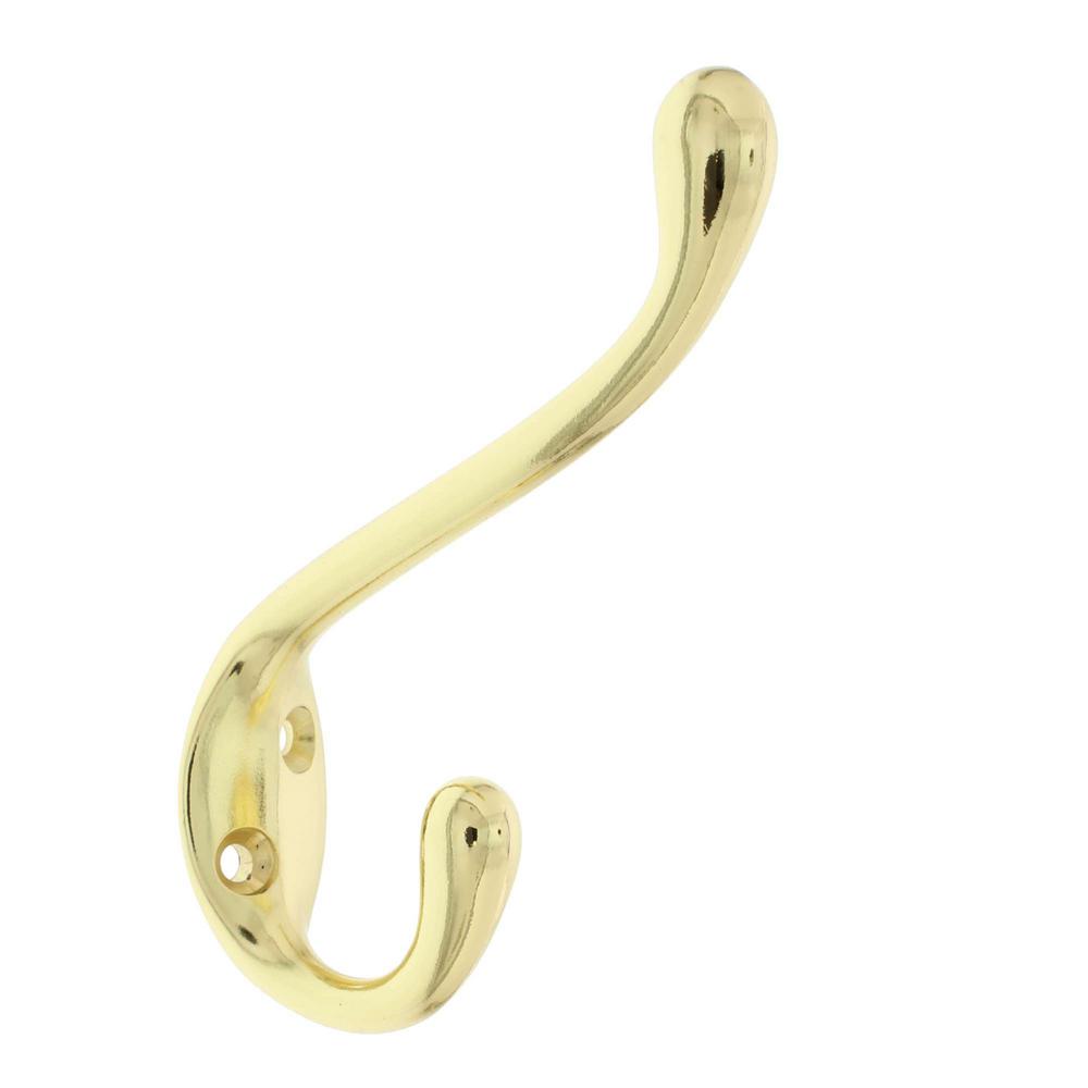 Ultra Hardware Heavy-Duty Brass Coat and Hat Hooks-37101 - The Home Depot