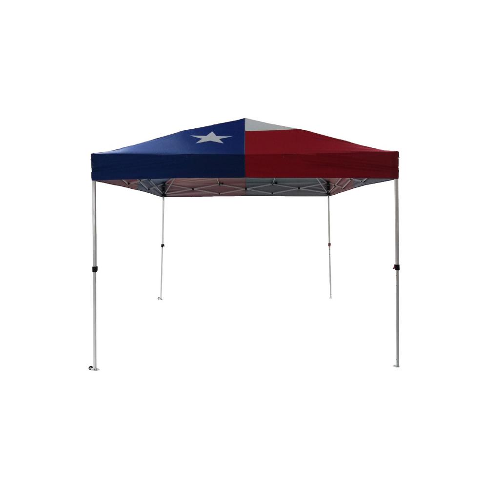 Everbilt Texas Flag Canopy 10 ft. x 10 ft. Instant Canopy Pop Up Tent