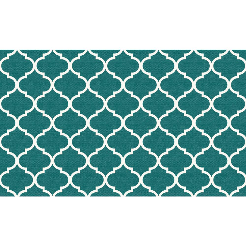 Ruggable Washable Moroccan Trellis Teal 3 ft. x 5 ft. Accent Rug148237