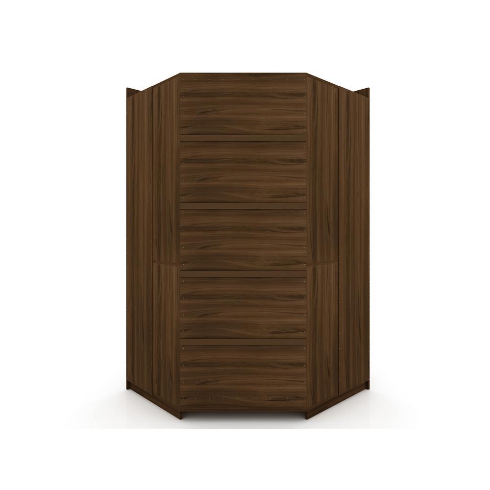 Luxor Ramsey 3 0 Brown Sectional Corner Closet Set Of 3 119hd2