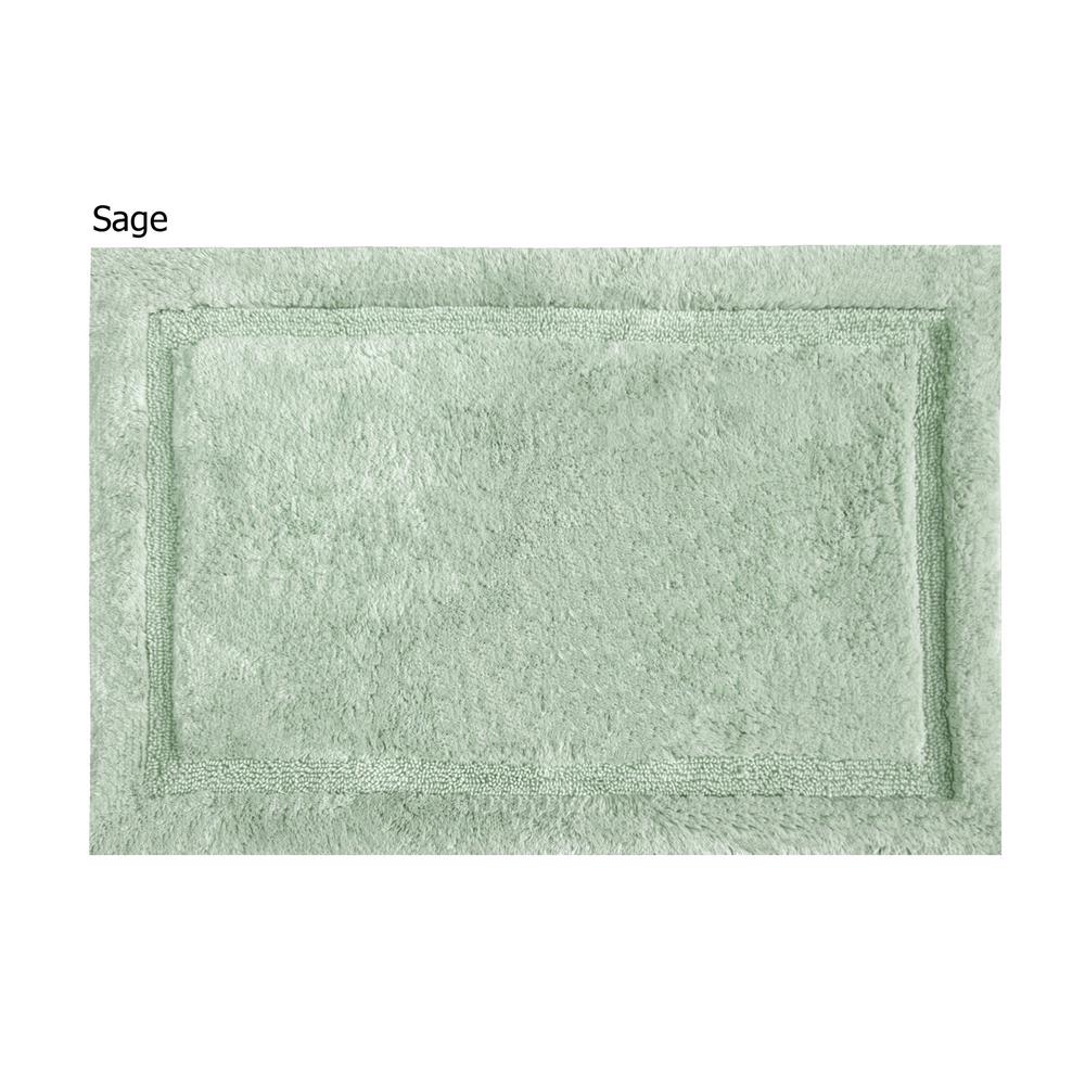 Asheville 21 In X 34 100 Organic Cotton Bath Rug Sage B2662 100 Organic Cotton Bath Rug In Sage B2662 1267226 The Home Depot
