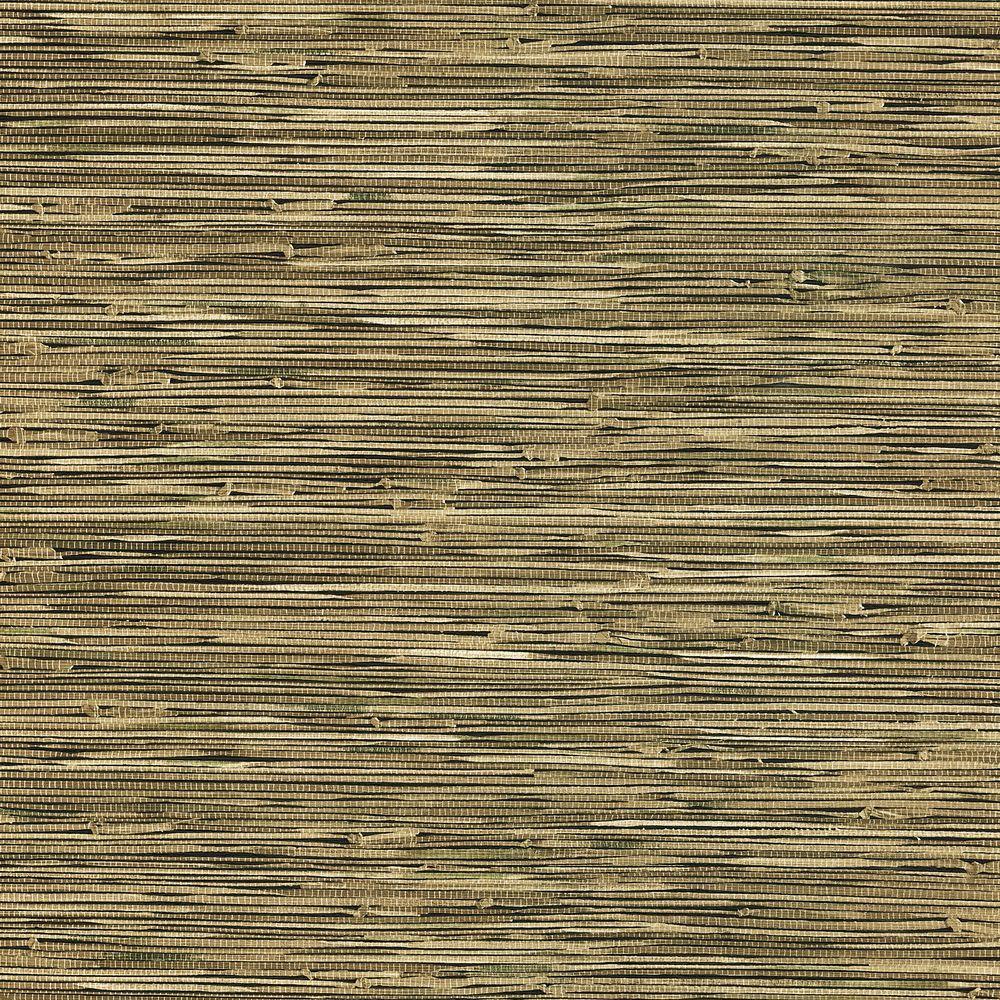 Brewster Lepeka Dark Green Grasscloth Wallpaper-412-44141 - The Home Depot