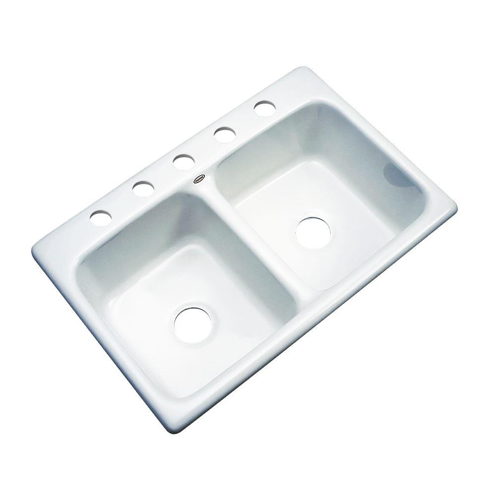 White Thermocast Drop In Kitchen Sinks 40500 64 1000 