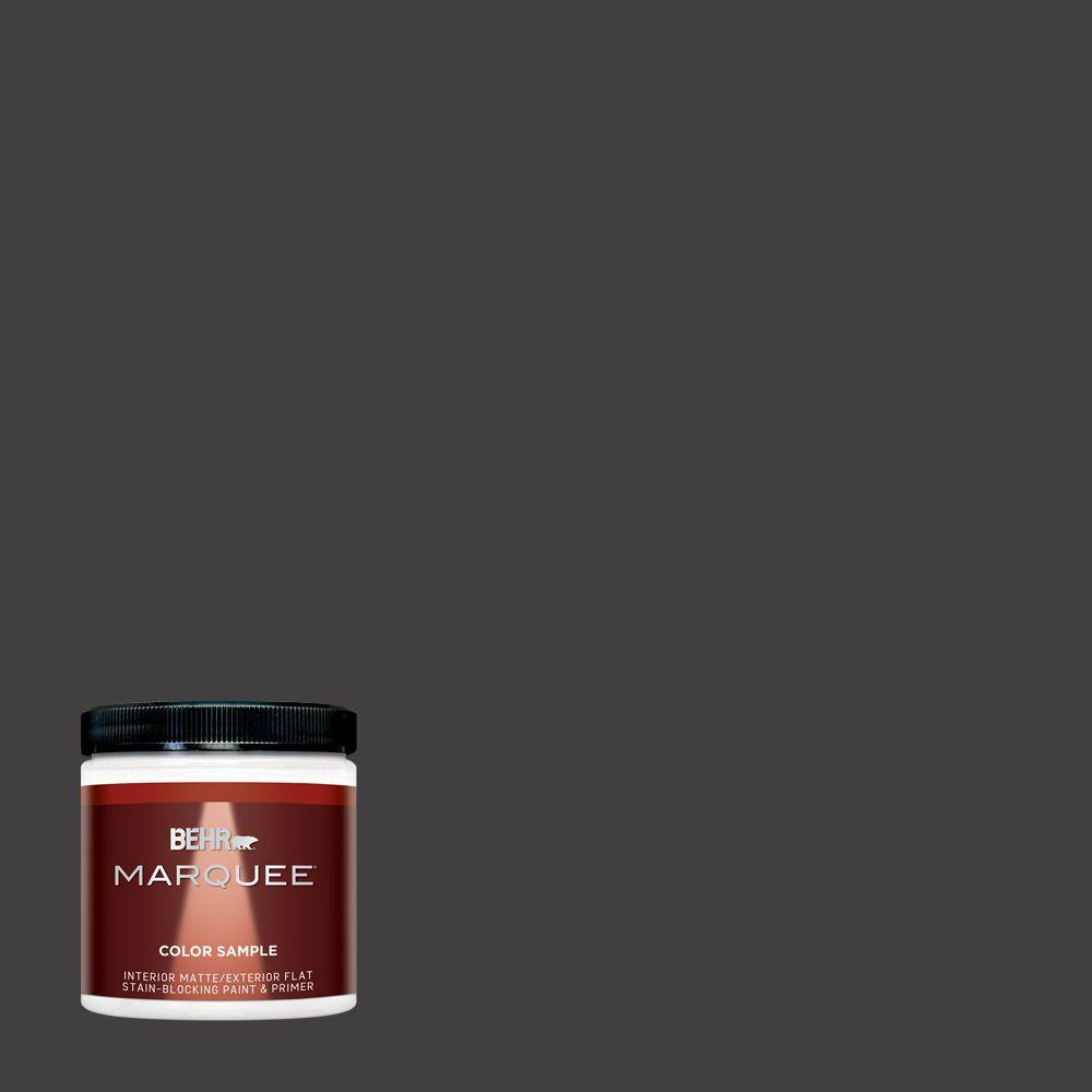 BEHR MARQUEE 8 oz. Black Matte Interior/Exterior Paint and BEHR MARQUEE 8 oz. Black Matte Interior/Exterior Paint and