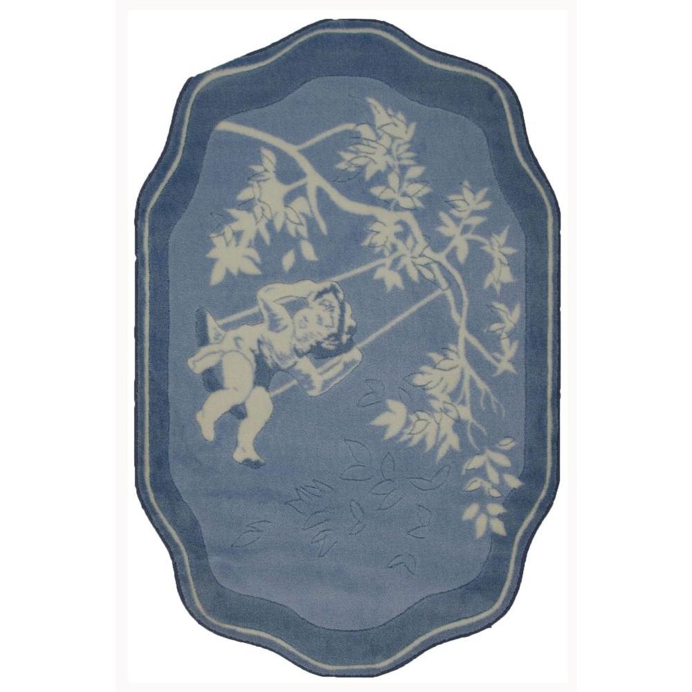 LA Rug Supreme Blue Toile 3 ft. x 5 ft. Area RugTSC 229 3958 The