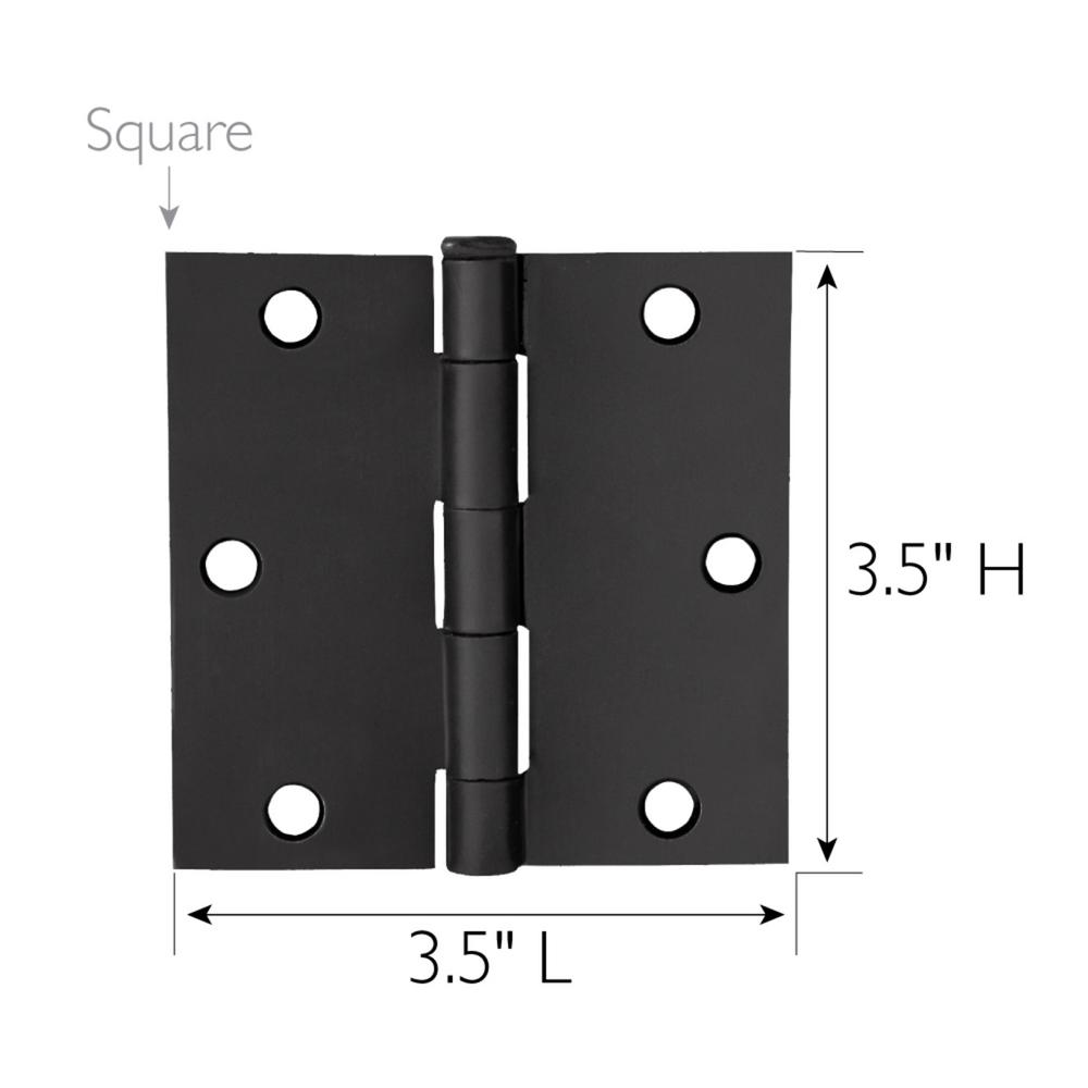 Matte Black Door Hinges Door Hardware The Home Depot   Design House Door Hinges 188938 E4 400 