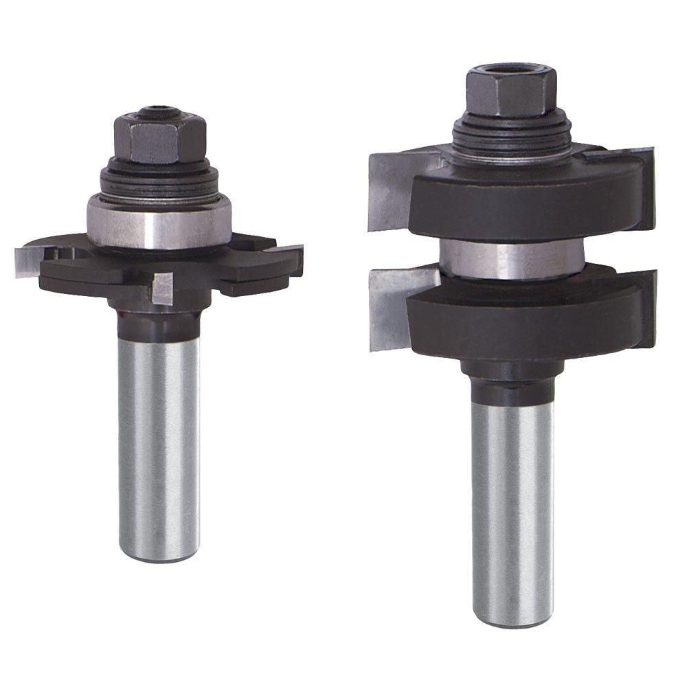 Diablo 3/8 in. Carbide Adjustable Tongue and Groove Router Bit Set