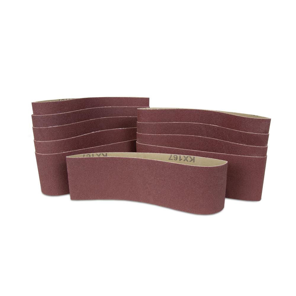 Wen 80-Grit 3 inch x 18 inch Sanding Belt Sandpaper (10-Pack) by WEN