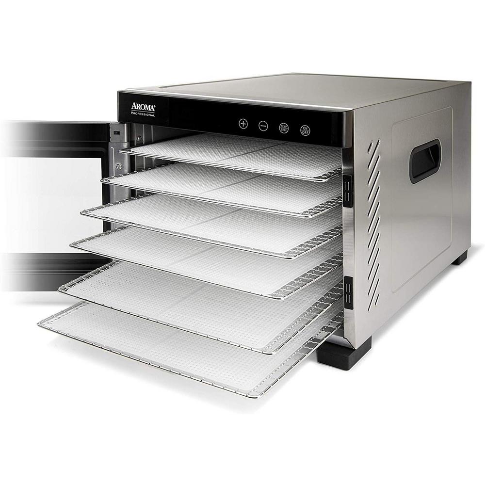 Aroma 6Tray Black Electric Food Dehydrator with Glass DoorAFD965SD