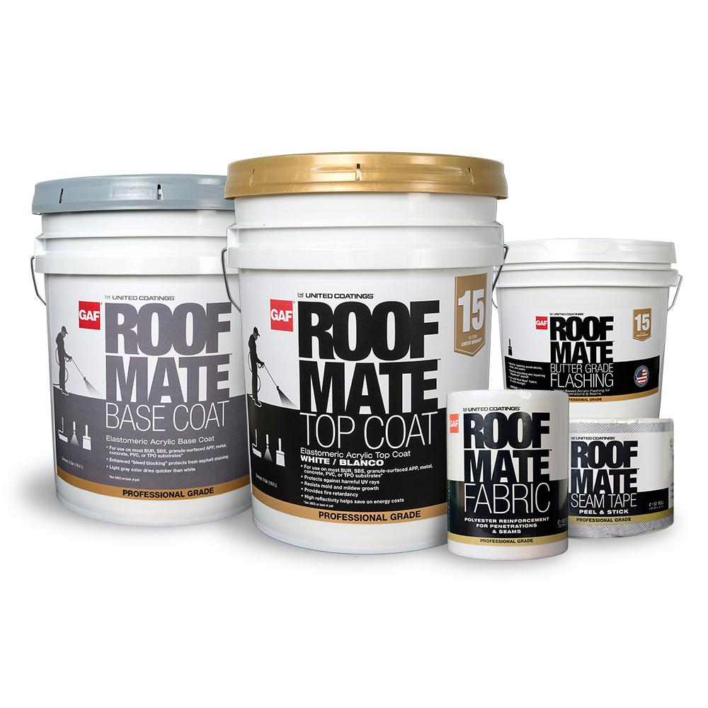 Gaf Roof Mate Acrylic Flashing 2 Gal Light Gray Liquid Wet Patch Elastomeric Sealant For Roof Repairs 890288419 The Home Depot