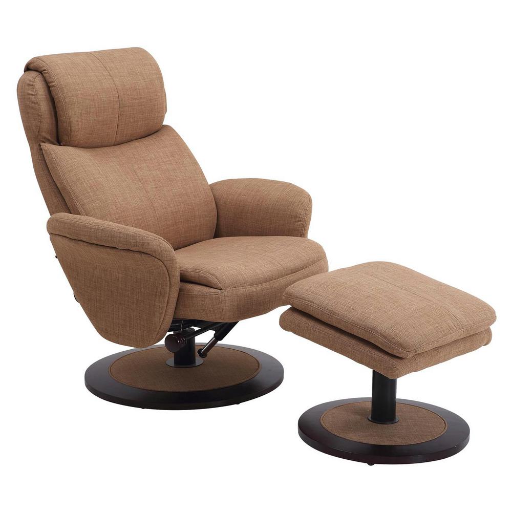 Mac Motion Chairs Living Room Furniture The Home Depot Comfort Chair Taupe Fabric Swivel