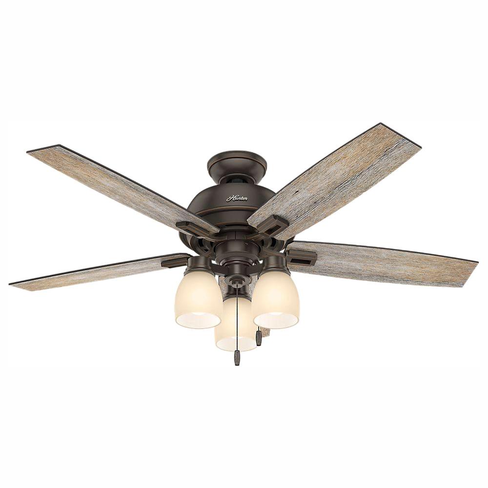 Hunter Donegan 52 In Led Indoor Onyx Bengal Bronze Ceiling Fan
