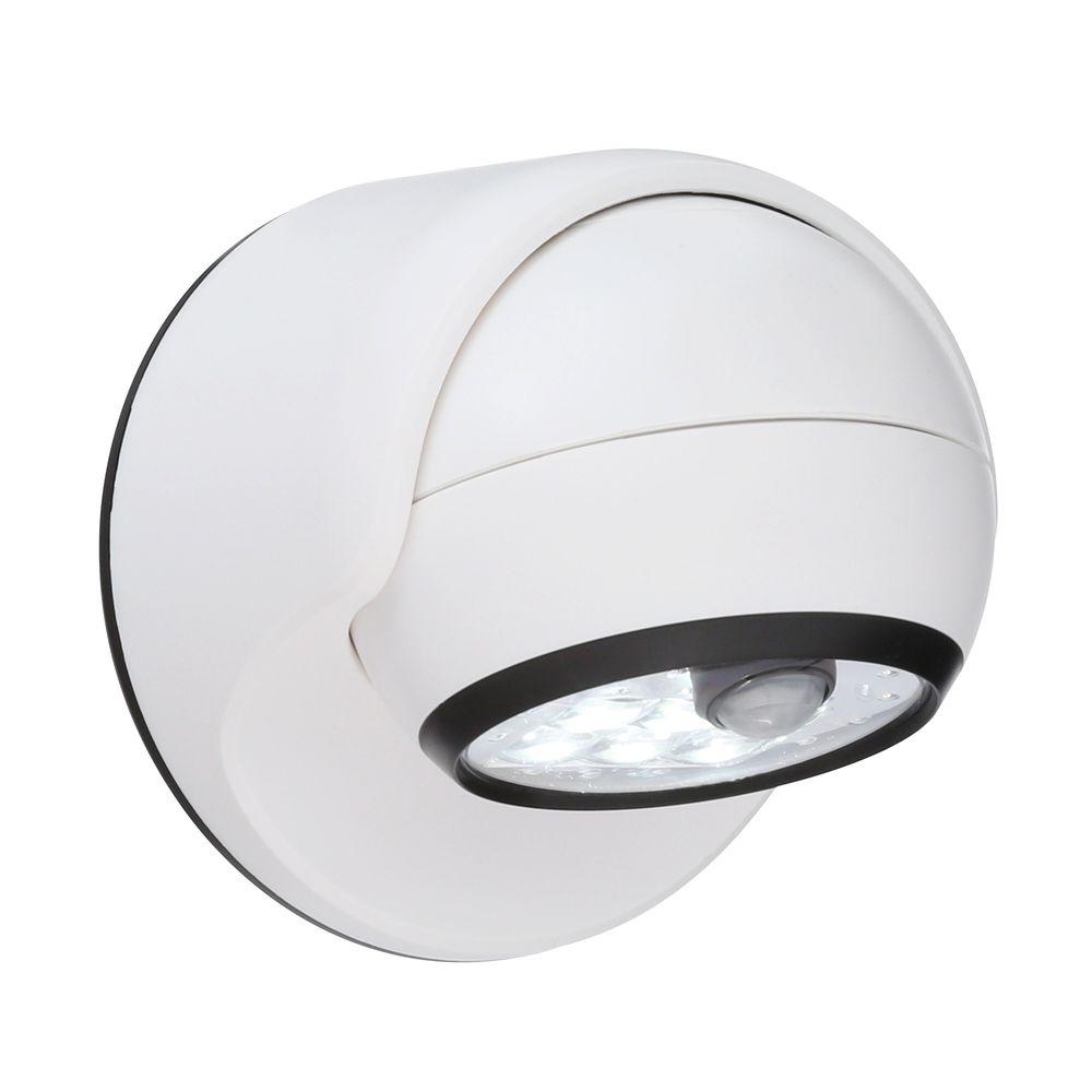 Battery Outdoor Security Lighting The Home Depot White 6 Led Wireless Motion Activated Weatherproof Porch Light