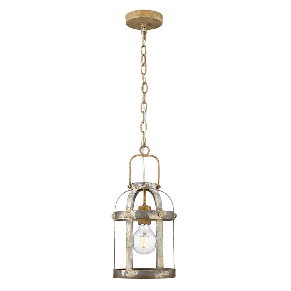 Colonial new standing 3 light Antique tin accent light