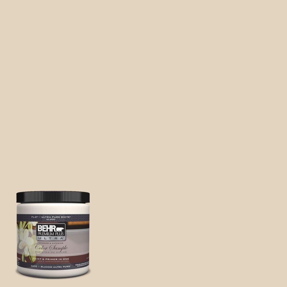 Behr Premium Plus Ultra 8 Oz Ul160 13 Wax Sculpture Matte Interior Ul160 13 Wax Sculpture Matte Interior Exterior Paint And Primer In One Sample