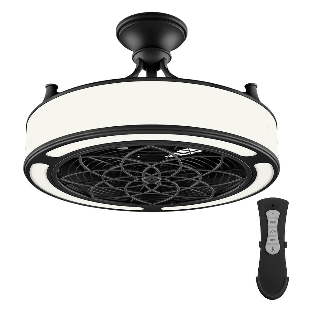 Anderson 22 In Led Indoor Outdoor Black Ceiling Fan With Remote Control