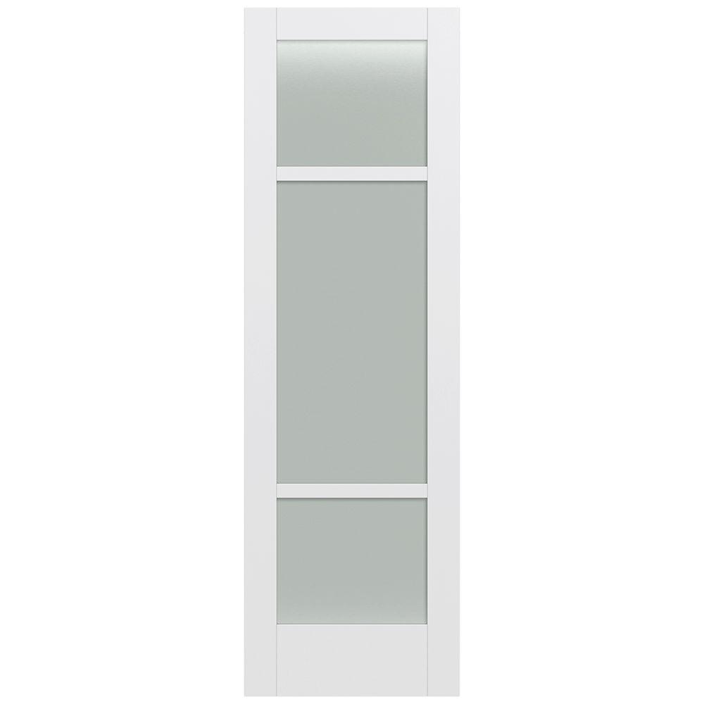 Jeld Wen 32 In X 96 In Moda Primed Pmt1031 Solid Core Wood Interior Door Slab W Translucent Glass