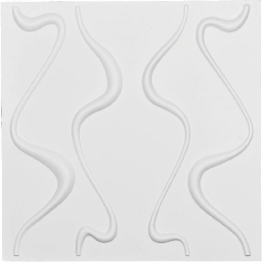 Ekena Millwork WP20X20ABWH-CASE-10 Aberdeen Design Pack of 10 Tiles 26 Sq Ft Decorative 3D Wall Panels White