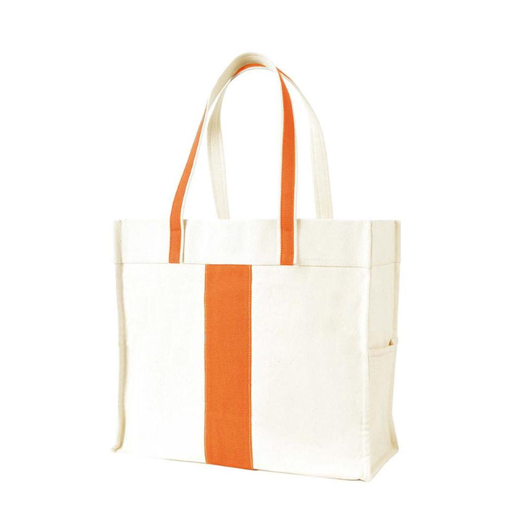 Home Decorators Collection Center Stripe Orange Canvas Tote by Home Decorators Collection