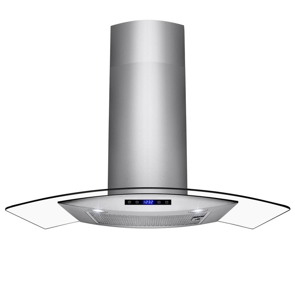 AKDY 30 in. Ducted Wall Mount Range Hood in Stainless Steel with