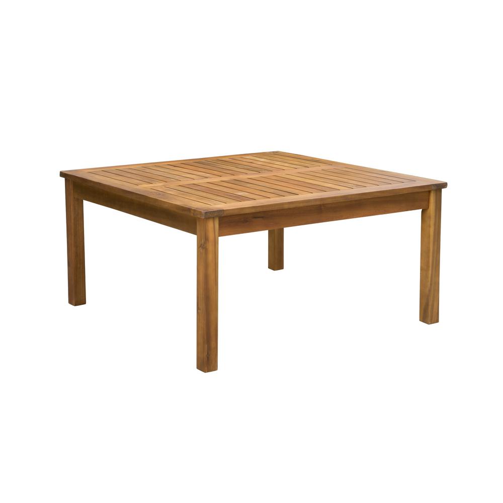 Noble House Giancarlo Square Wood Outdoor Coffee Table 9770 The