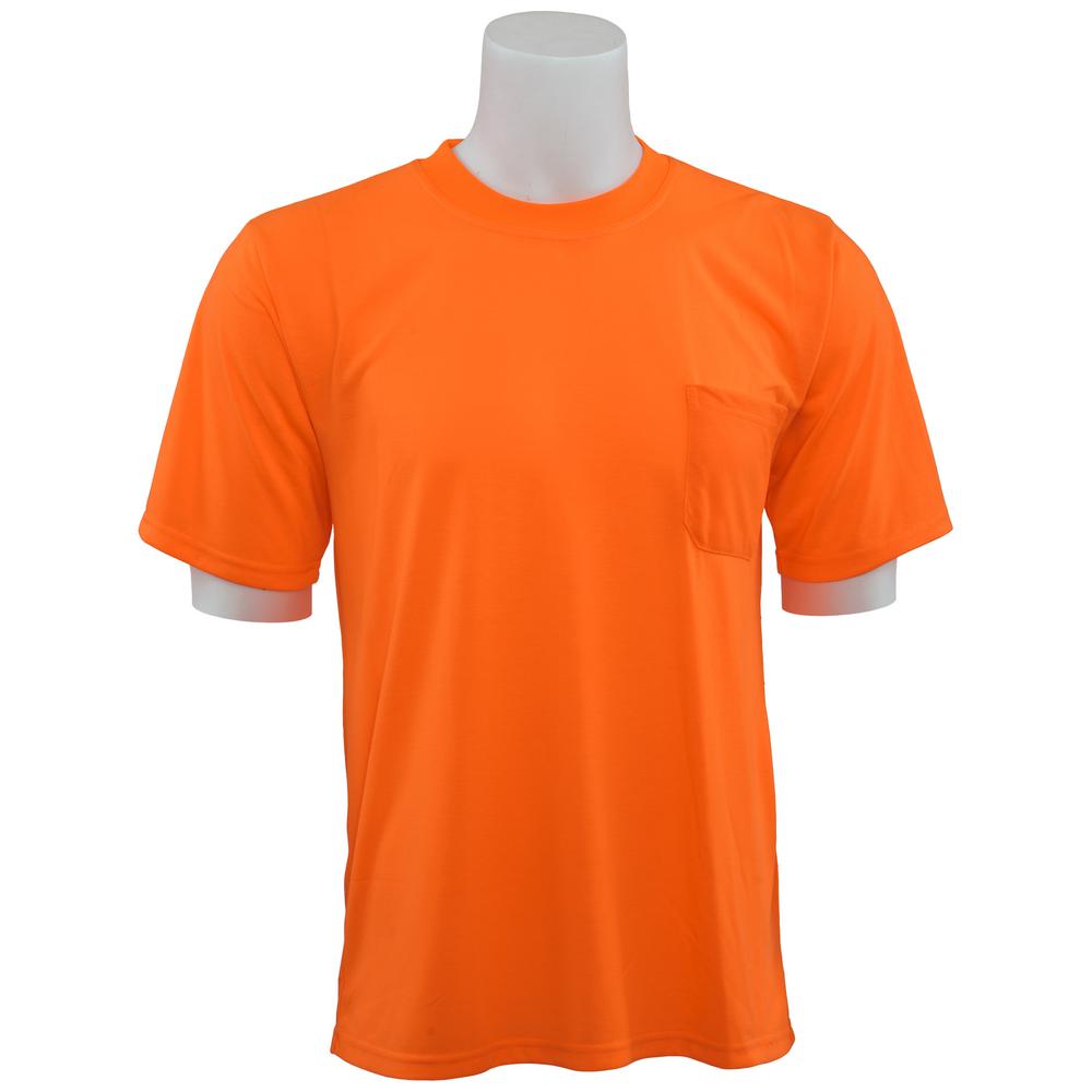 ERB 9601 LG Non-ANSI Short Sleeve Hi Viz Orange Unisex Poly Jersey T ...