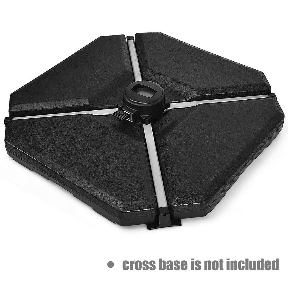 Boyel Living 4 Pieces 195 Lbs Cantilever Offset Patio Umbrella Base Weight Sand In Black Wf Op70230 The Home Depot