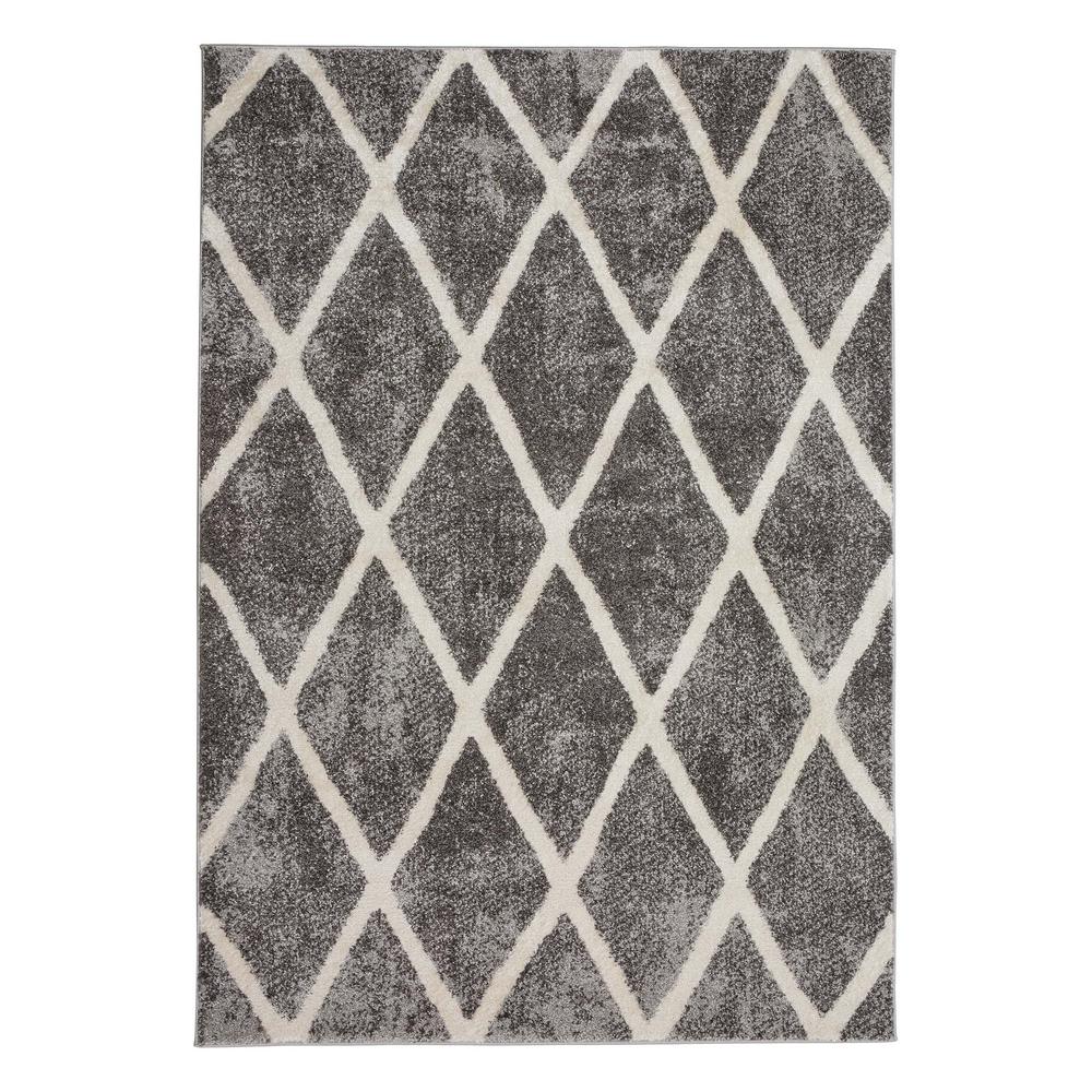 5 X 7 Area Rugs The Home Depot Gray Diamond 5 Ft X 7 Indoor Area Rug