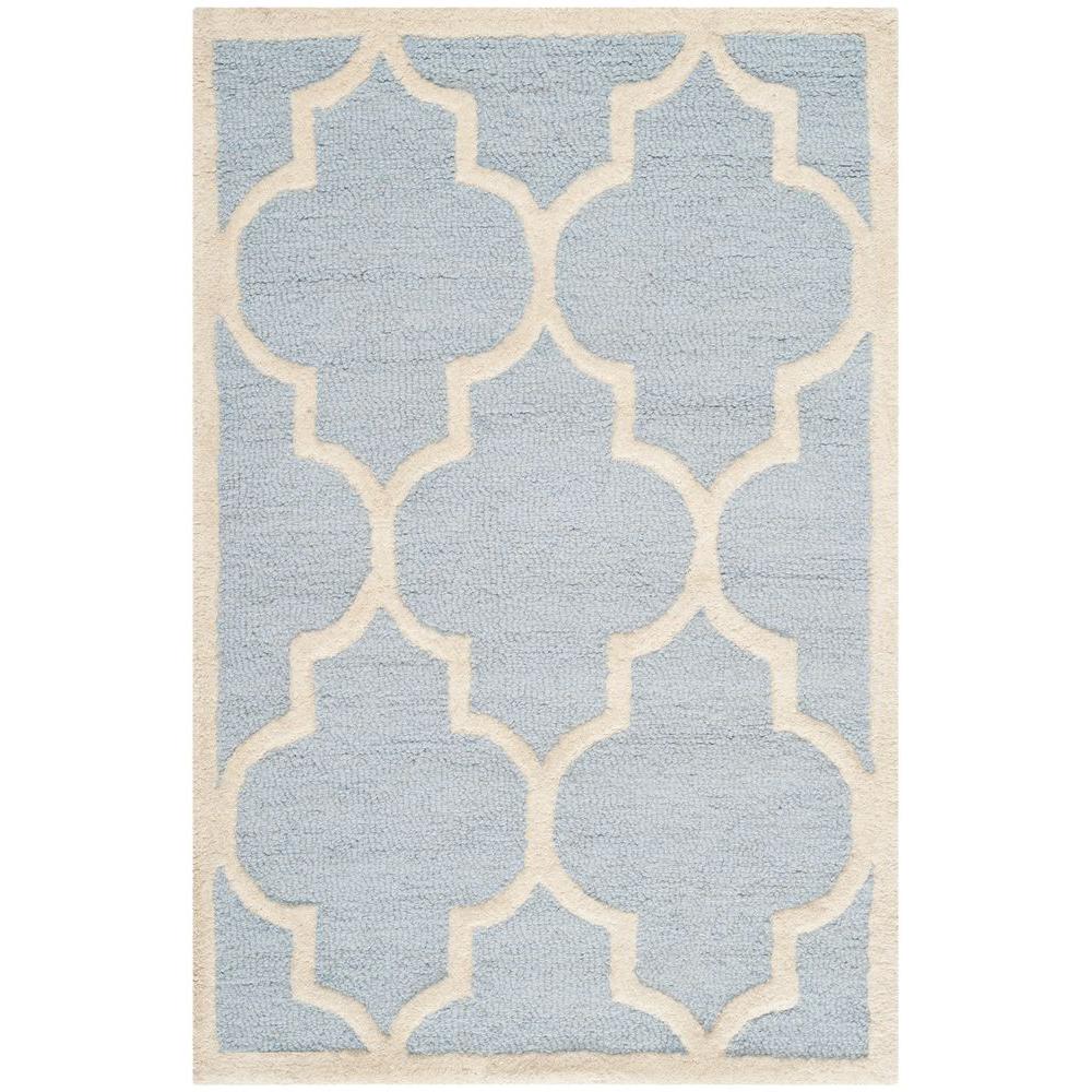 Safavieh Cambridge Light Blue Ivory 3 Ft X 4 Area Rug Cam134a Cambridge Light Blue Ivory 3 Ft X 4 Area Rug