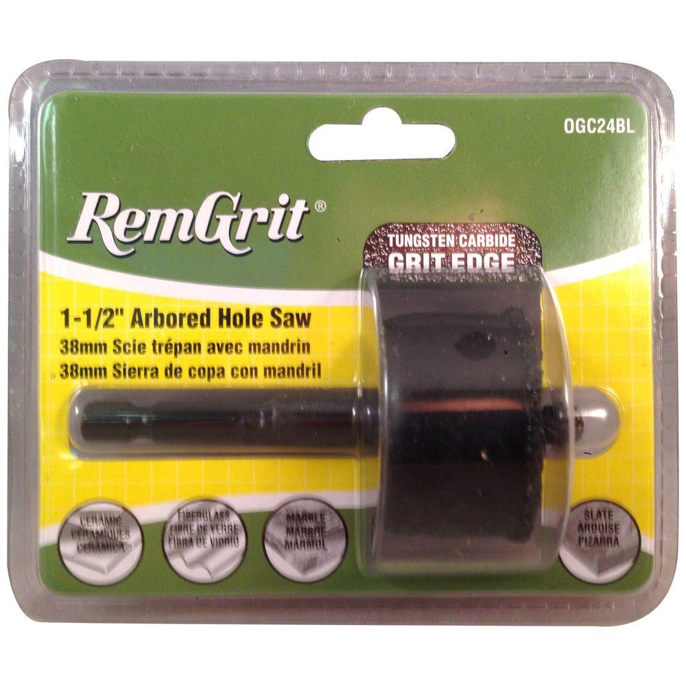 RemGrit 11/2 in. Diameter Carbide Grit Arbored Hole SawOGC24BL The Home Depot