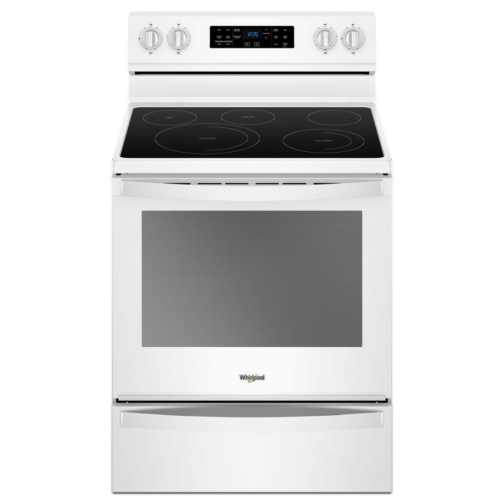 Automatic Convection Conversion White Ranges Liances The Electric Range In White With Frozen Bake Technology