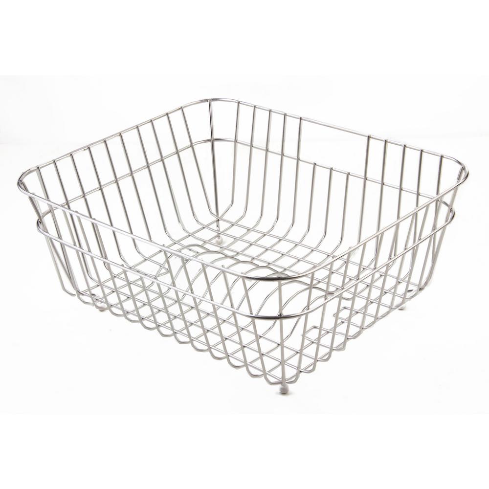 ALFI BRAND Basket for Kitchen Sinks in Stainless Steel, White - AB65SSB - Cooking Made of solid stainless steel this sink wire dish  sku AB65SSB