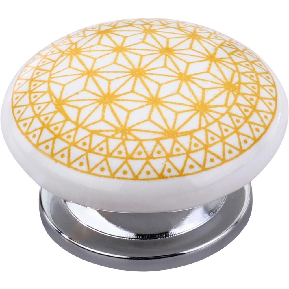 Mascot Hardware Geometric Star 1 4 7 In Yellow Cabinet Knob Ck682