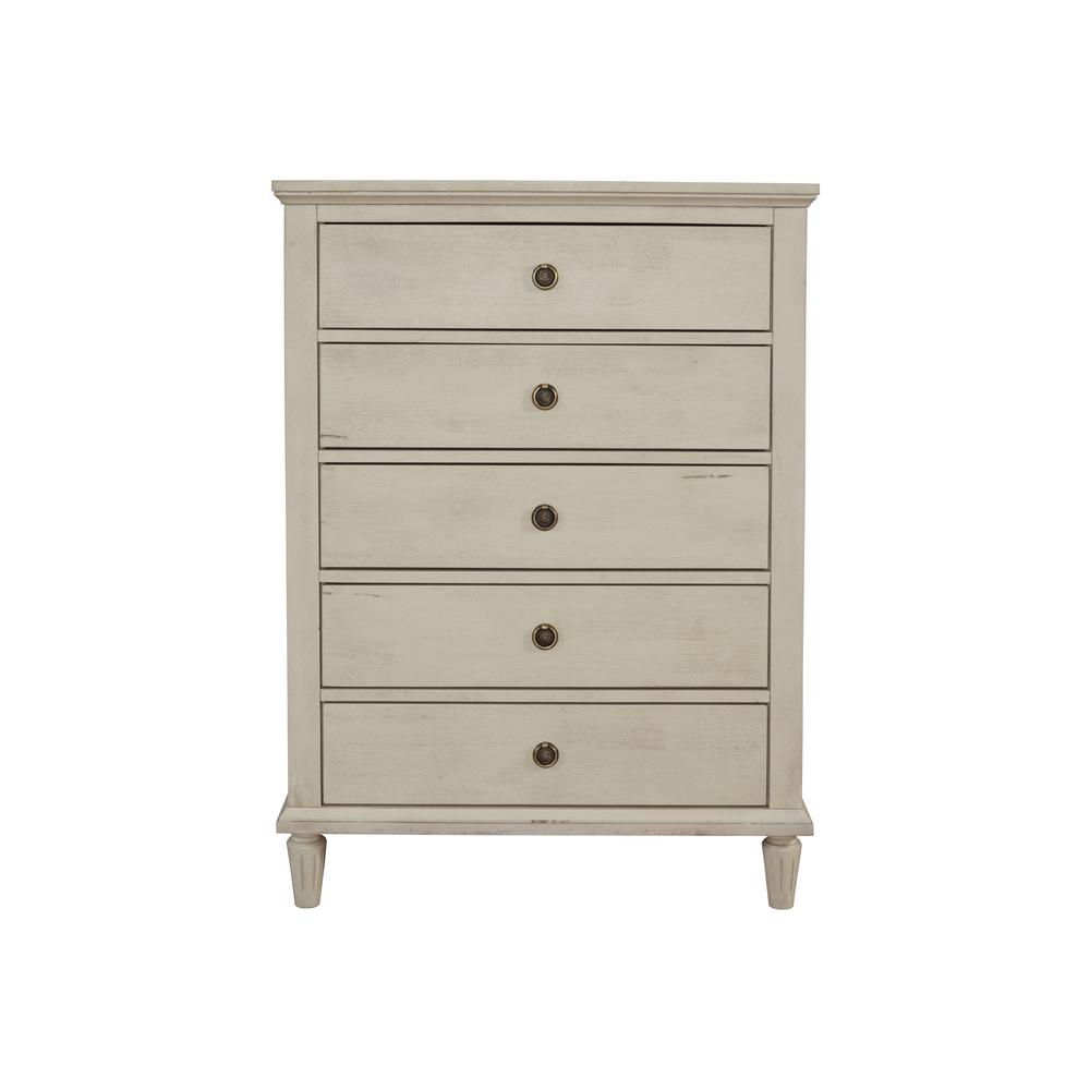 Solid Wood Dressers Chests Bedroom Furniture The Home Depot Cambridge 5 Drawers White Wash Dresser
