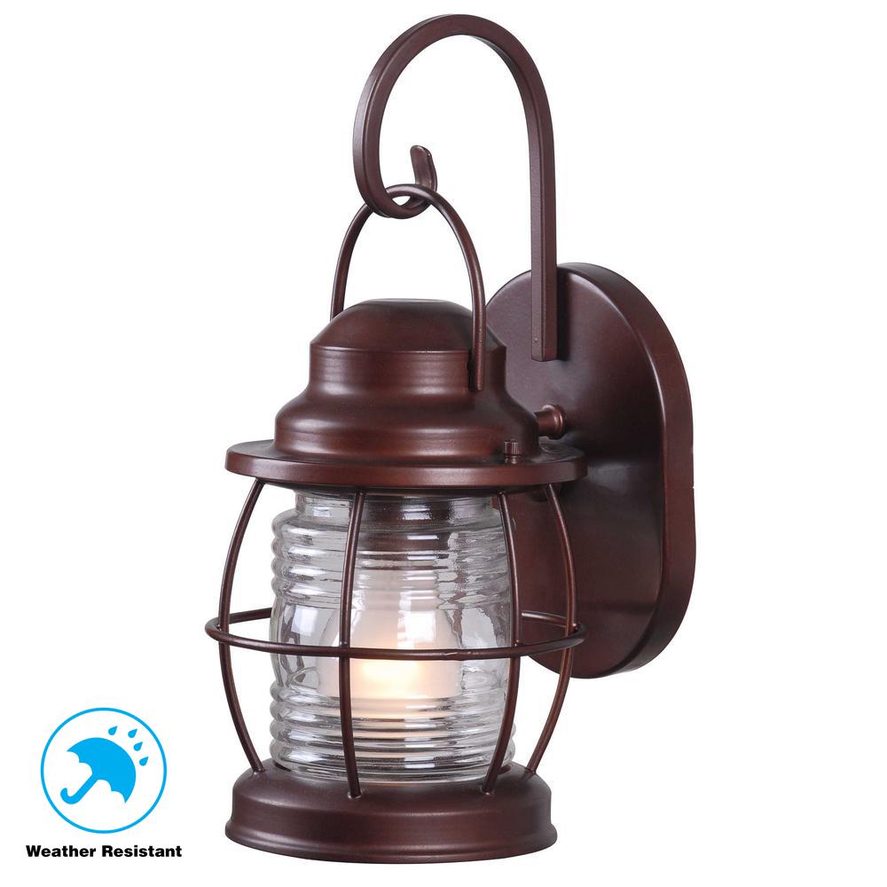 Coastal Nautical Outdoor Wall Lighting The Harbor 1 Light Copper Outdoor Small Wall Lantern