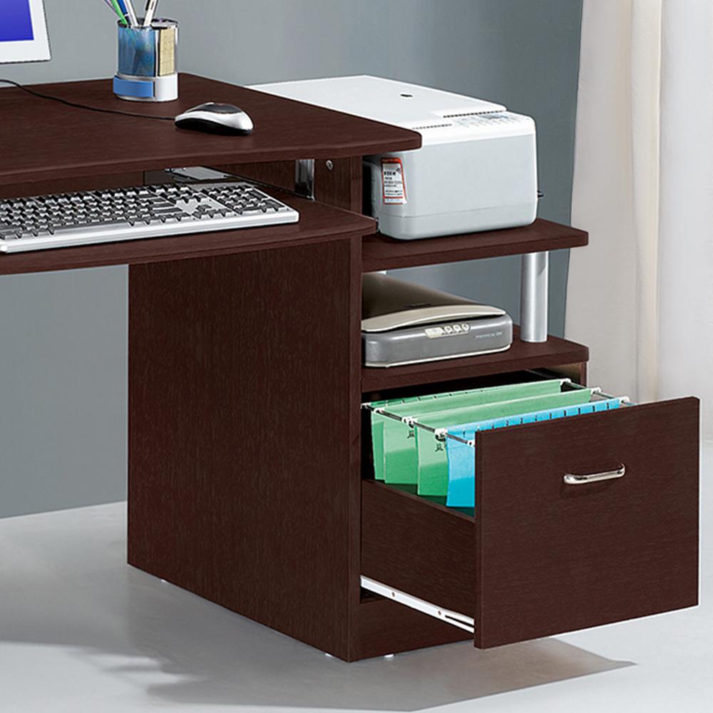 Techni Mobili Chocolate Complete Computer Workstation With Storage