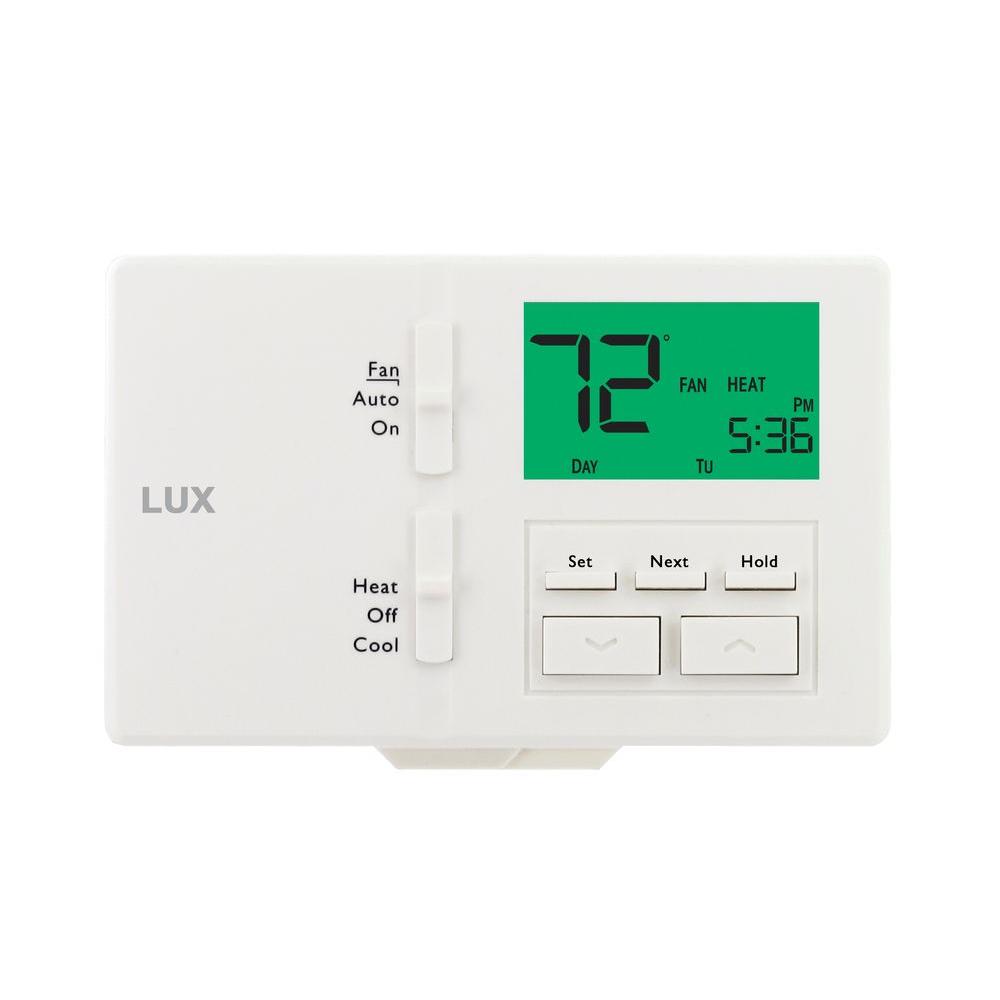 Lux 7-Day Manual or Programmable Thermostat-TX100E-006 - The Home Depot